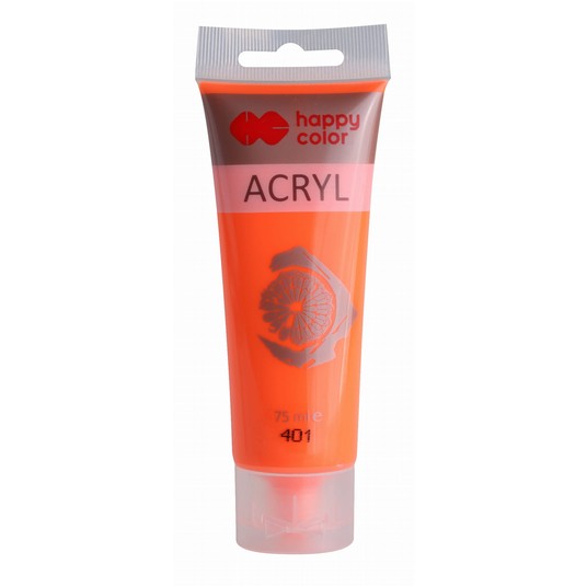 FARBA AKRYLOWA 75ML POMARAŃCZOWY FLUO(401) 9662 -zdjęcie numer 1