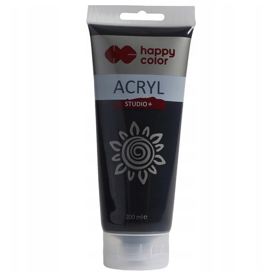 FARBA AKRYLOWA STUDIO 200ML CZARNY LAMPOWY 8306 -zdjęcie numer 1