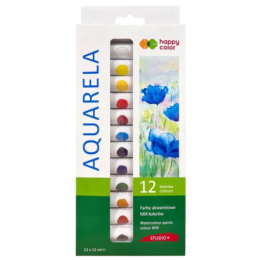 Farba akwarelowa STUDIO,12 kolorów x 12 ML 3232 -zdjęcie numer 1