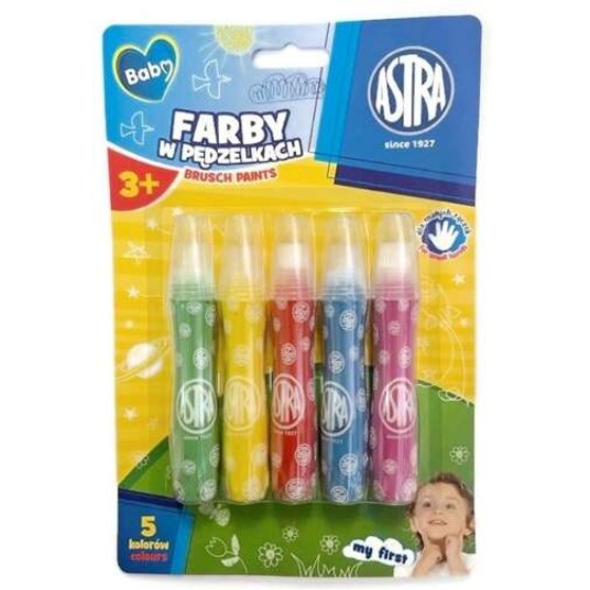 Farba w pędzelkach Astra BABY 5 szt. 5632 -zdjęcie numer 1