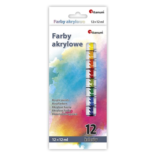 FARBY AKRYLOWE 12K/12ML TUBA -zdjęcie numer 1