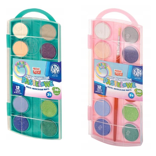 FARBY AKWARELOWE PASTEL 12 KOL- 23,5 MM 0846 -zdjęcie numer 1