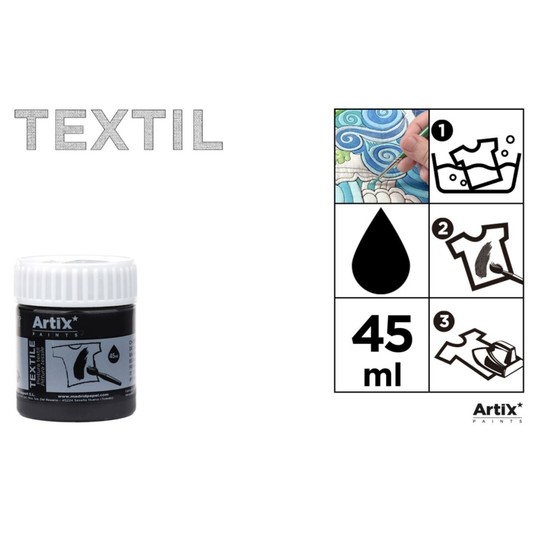 FARBY DO TKANIN 45ML CZARNA ARTIX 2875 -zdjęcie numer 1