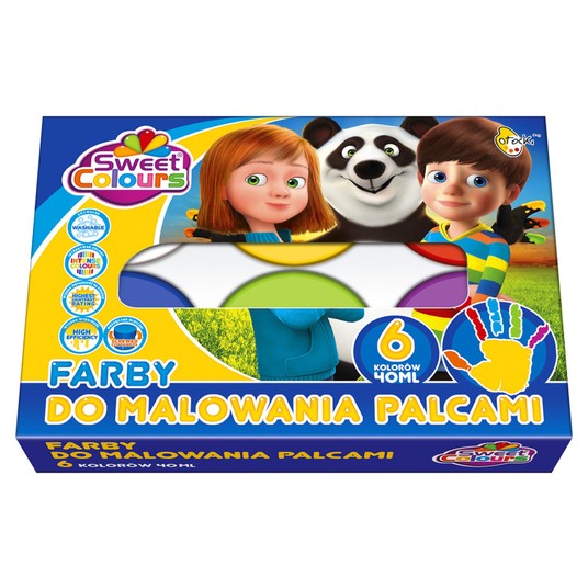 FARBY OTOCKI 6 KOL.DO MALOWANIA PALCAMI 0409 -zdjęcie numer 1