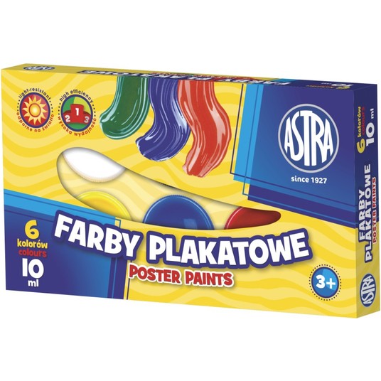 FARBY PLAK. 6KOL./10ML ASTRA 83111903 A'10 0515 -zdjęcie numer 1