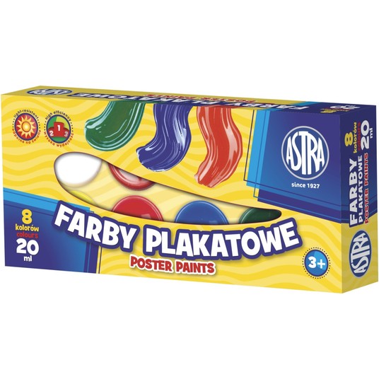 FARBY PLAK. 8KOL./20ML. ASTRA 83112903 A'6 0065 -zdjęcie numer 1