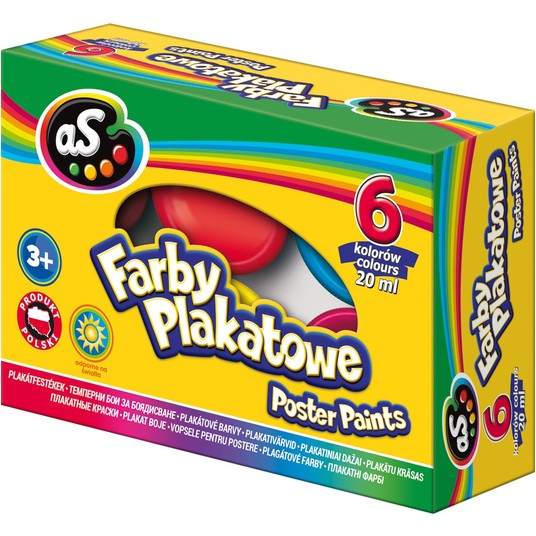 FARBY PLAKATOWE AS 6 KOL. 20 ML. A'8 9234 -zdjęcie numer 1