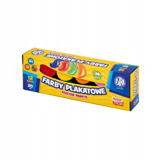 FARBY PLAKATOWE ASTRA 12KOL X 20ML STANDARD BOX -zdjęcie numer 1