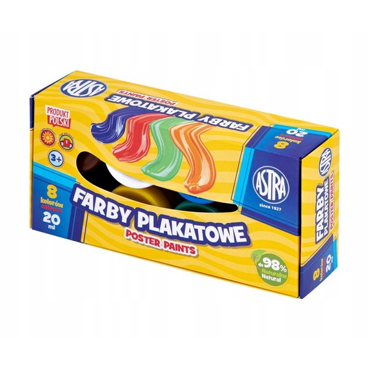 FARBY PLAKATOWE ASTRA 8KOL x 20ML STANDARD 5151 -zdjęcie numer 1