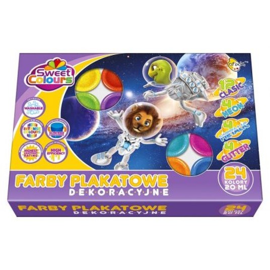 FARBY PLAKATOWE DEKORACYJNE 24KOL.20ML 0423 -zdjęcie numer 1