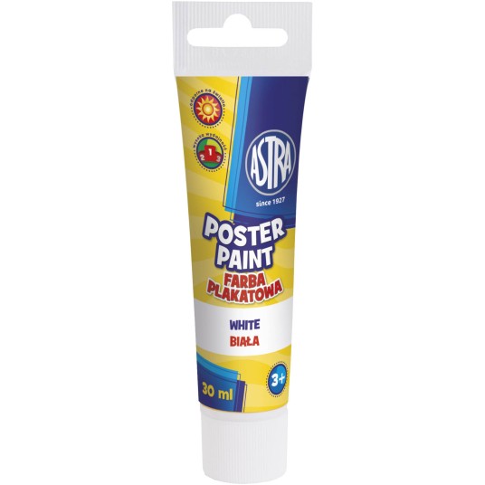 FARBY PLAKATOWE TUBA 30ML. BIAŁA 83110904 A'6 3011 -zdjęcie numer 1