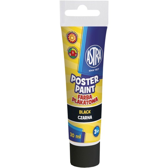 FARBY PLAKATOWE TUBA 30ML. CZARNA 83110909 A'6 -zdjęcie numer 1