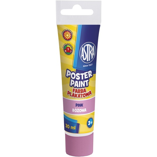FARBY PLAKATOWE TUBA 30ML. RÓŻOWA A'6 301107002 -zdjęcie numer 1