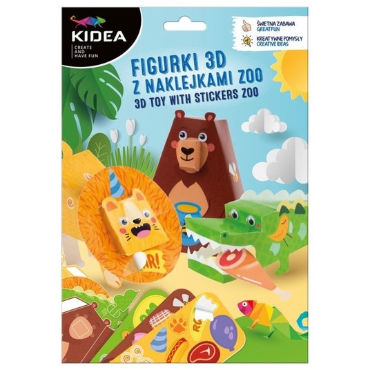 FIGURKI 3D Z NAKLEJKAMI ZOO KIDEA 4536 -zdjęcie numer 1