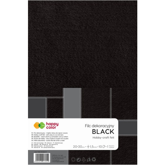 FILC DEKORCYJNY 20x30CM 1,5MM CZARNY 3454 -zdjęcie numer 1