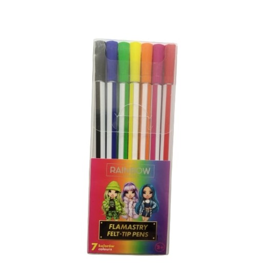 FLAMASTRY HEKSAGONALNE RAINBOW HIGH 7SZT 0709 -zdjęcie numer 1