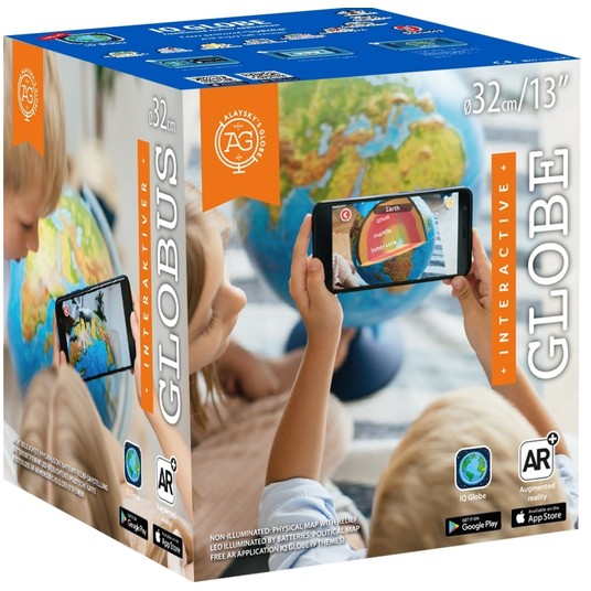 GLOBUS 32 CM Z MAPĄ FIZYCZNĄ/ ŚWIATŁO 9119 -zdjęcie numer 1