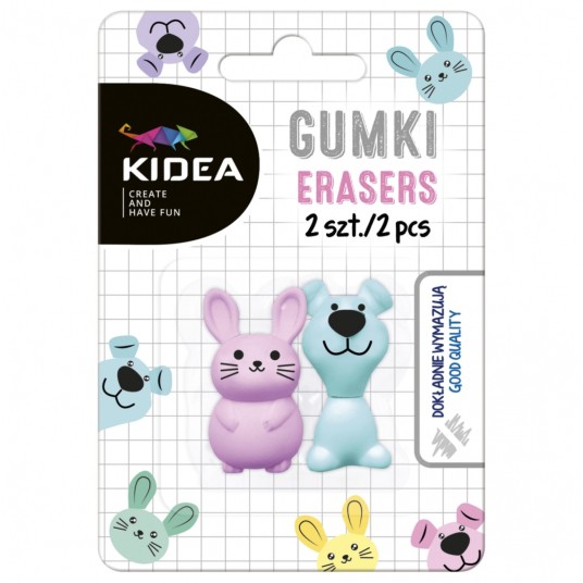 GUMKi ZWIERZAKI 2 SZT. KIDEA 0174 -zdjęcie numer 1