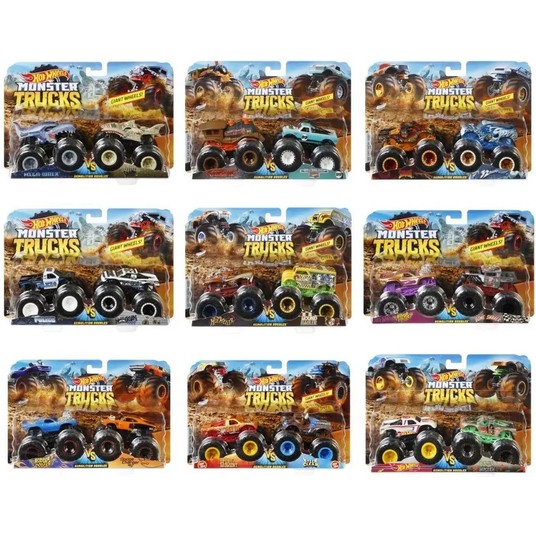 HW MONSTER TRUCKS POJAZD 1:64 2-PAK FYJ64 8 5430 -zdjęcie numer 1