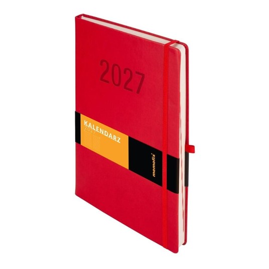 Kalendarz 2027 Memofix A4 dzienny czerwony 8107 -zdjęcie numer 1