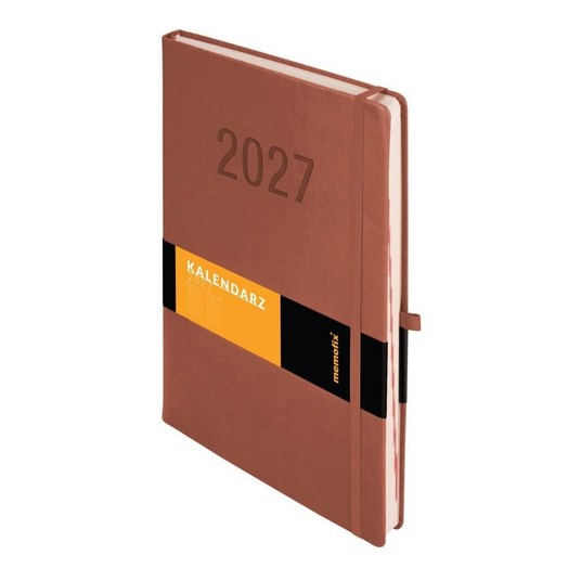 Kalendarz 2027 Memofix A4 dzienny mocha mousse8121 -zdjęcie numer 1