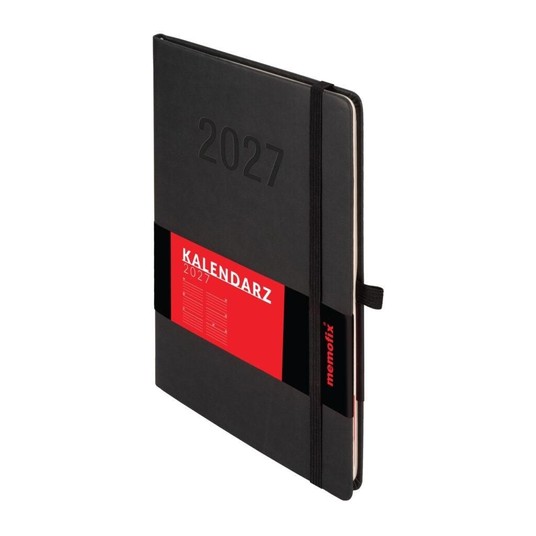 Kalendarz 2027 Memofix A5 tygodniowy czarny 8275 -zdjęcie numer 1
