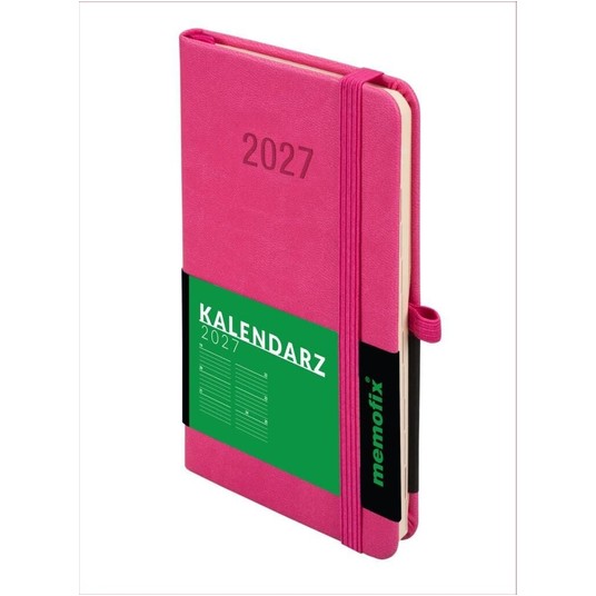 Kalendarz 2027 Memofix A6 tygodniowy różowy 8404 -zdjęcie numer 1