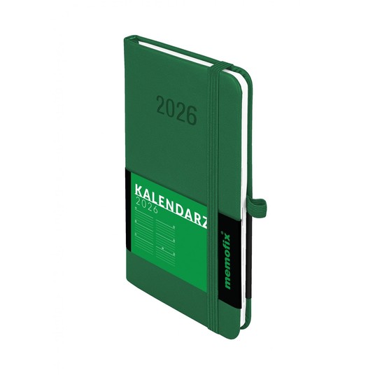 Kalendarz 2027 Memofix A6 tygodniowy zielony 8411 -zdjęcie numer 1