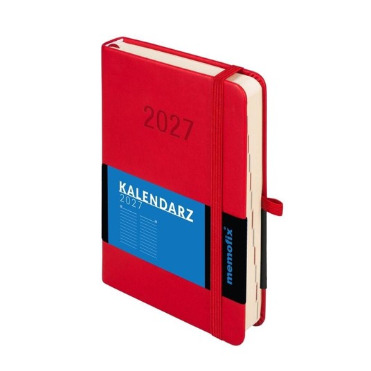 Kalendarz 2027 Memofix B6 dzienny czerwony 8503 -zdjęcie numer 1
