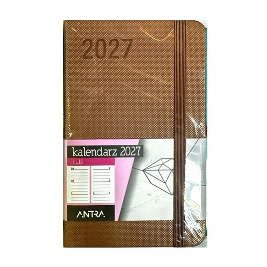 Kalendarz 2027 Rubi A6 tygodniowy złoty 9715 -zdjęcie numer 1