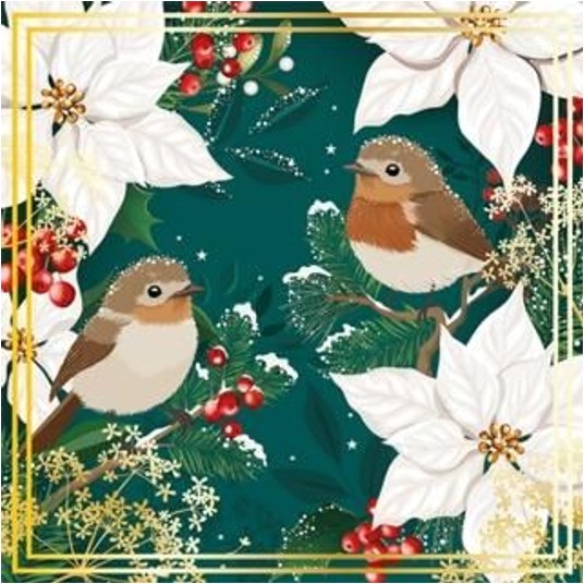 Karnet Boże Narodzenie Jade Birds 8430 -zdjęcie numer 1
