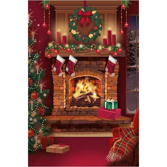 Karnet Boże Narodzenie Ruby Fireplace 1868 A'6 -zdjęcie numer 1