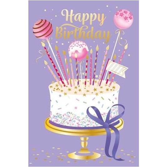 KARNET Lilac Birthday Cake 1417 -zdjęcie numer 1