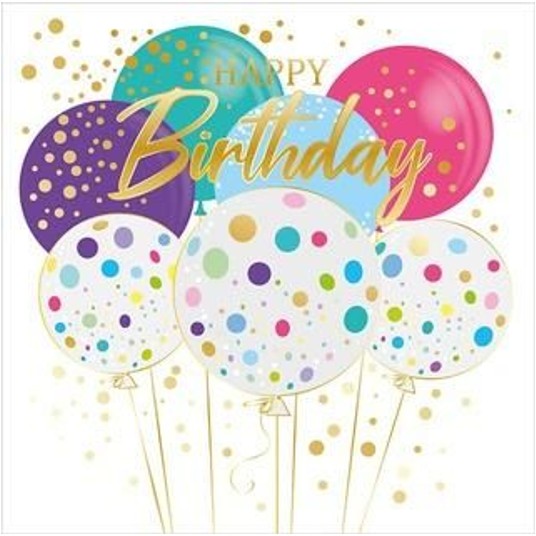 KARNET Pastel BDay Balloons 0721 -zdjęcie numer 1