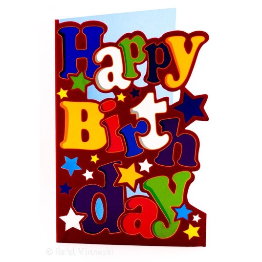 KARNET Red Funky Birthday 3418 -zdjęcie numer 1
