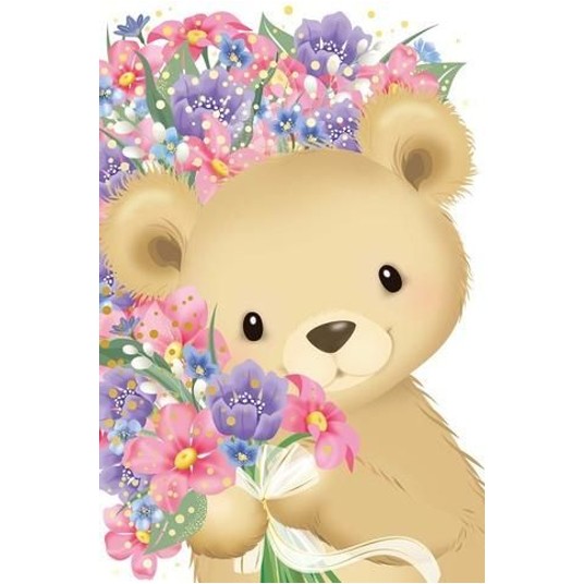 KARNET Teddy With Flowers 1394 -zdjęcie numer 1