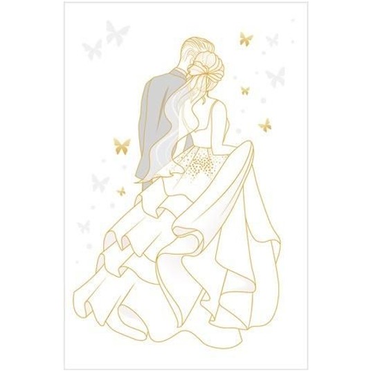 KARNET Wedding Gold Silhouette 3845 -zdjęcie numer 1