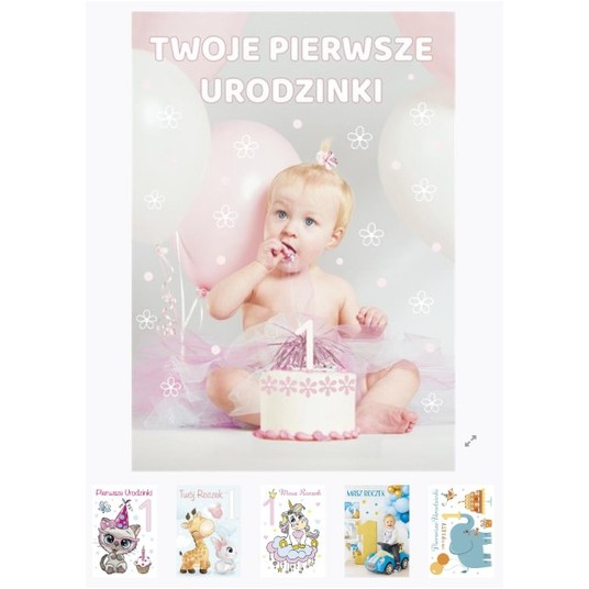 KARNET Z BROKATEM URODZINY ROCZEK ZEST.700 A'25 -zdjęcie numer 1