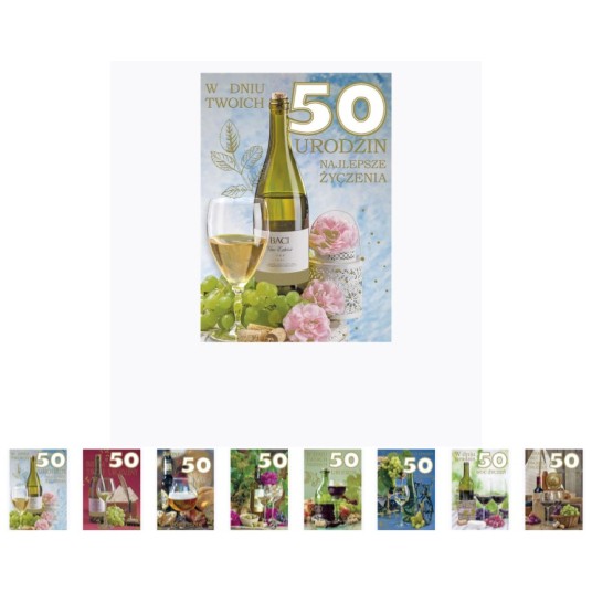 KARNET Z CYFRAMI EXCLUSIVE ZEST.750 BUTELKI 50LAT -zdjęcie numer 1