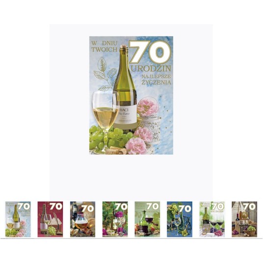 KARNET Z CYFRAMI EXCLUSIVE ZEST.750 BUTELKI 70LAT -zdjęcie numer 1