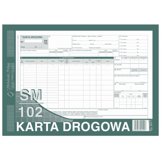 KARTA DROGOWA SAM. CIĘZAROWY SM/102 801-1 -zdjęcie numer 1