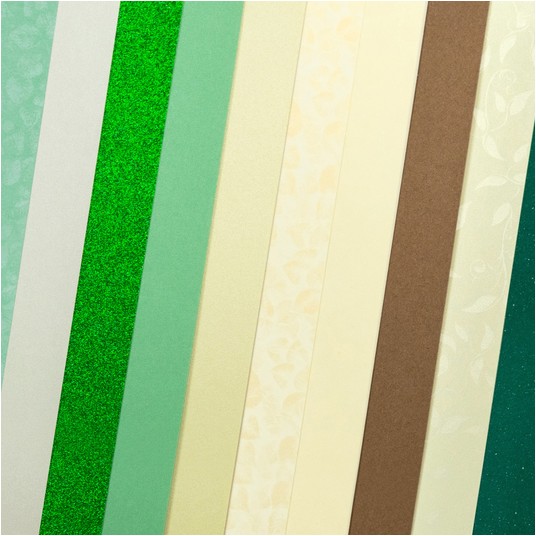 KARTON OZDOBNY ELEGANCKA ZIELEŃ 210-250G (10) 7353 -zdjęcie numer 1