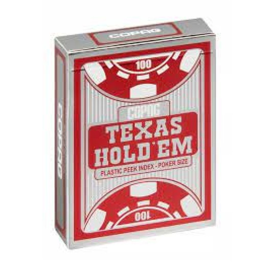 KARTY DO GRY TEXAS HOLD'M POKER CZERWONE 0575 -zdjęcie numer 1