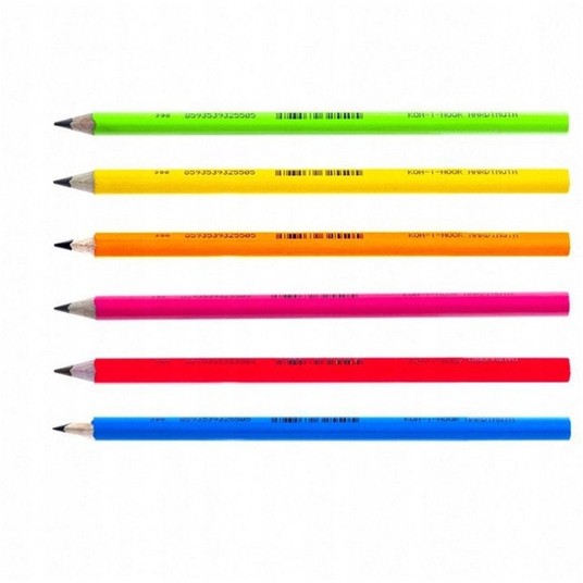 KIN OŁÓWEK GRAFITOWY 1870/B JUMBO MIX FLUO A'24 -zdjęcie numer 2