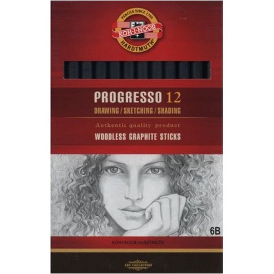 KIN OŁÓWEK GRAFITOWY PROGRESSO 6B POJEDY 8713 A'12 -zdjęcie numer 1