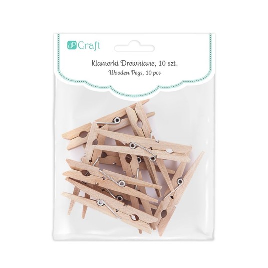 KLAMERKI DREWNIANE 7,2 CM, 10 SZT. -zdjęcie numer 1