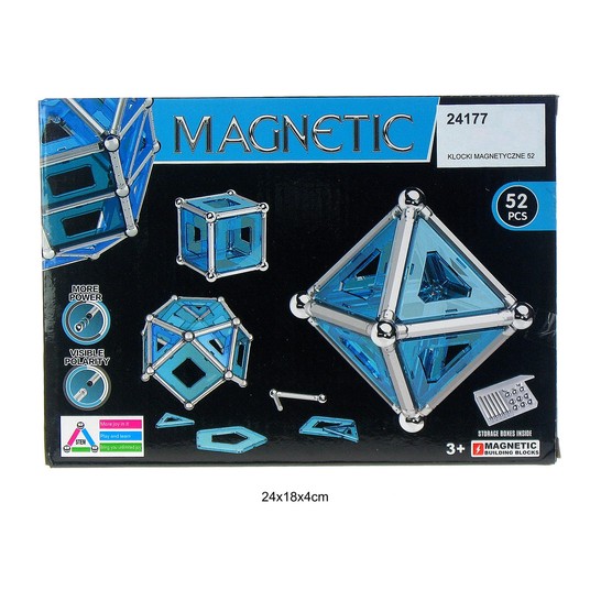 KLOCKI MAGNETYCZNE 52SZT (36/72) (6/72) 5246 -zdjęcie numer 1