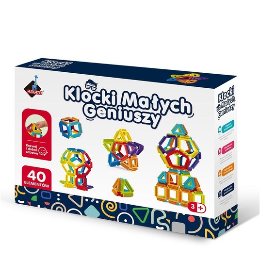 KLOCKI MAŁYCH GENIUSZY GEOMETRYCZNE SZCZOTKI 7880 -zdjęcie numer 1