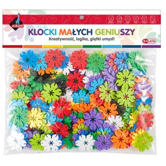 KLOCKI MAŁYCH GENIUSZY KWIATKI - 140 ELEMENTÓW -zdjęcie numer 1
