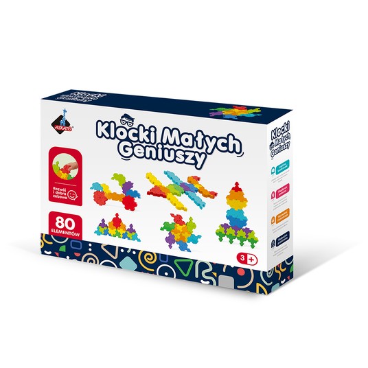 KLOCKI MAŁYCH GENIUSZY PUZZLE 80EL 5220 -zdjęcie numer 1